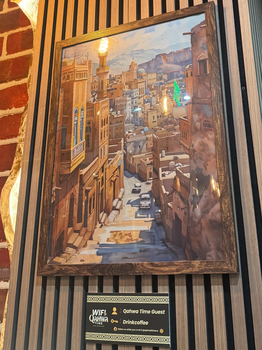 Yemen painting artwork inside QahwaTime